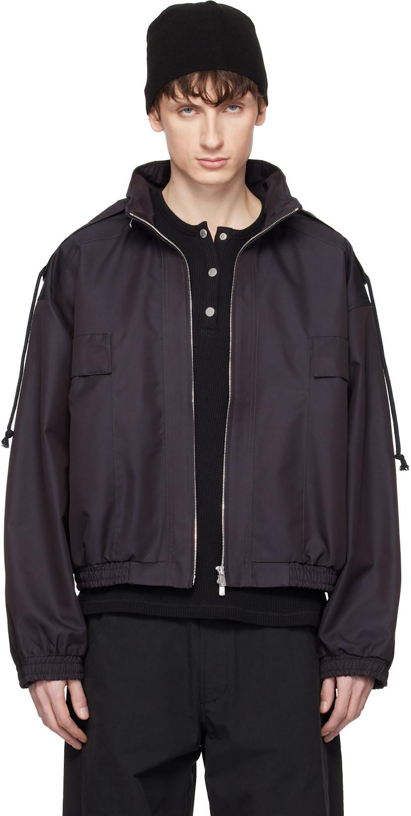 Purple Reia Hooded Work Jacket by FFFPOSTALSERVICE