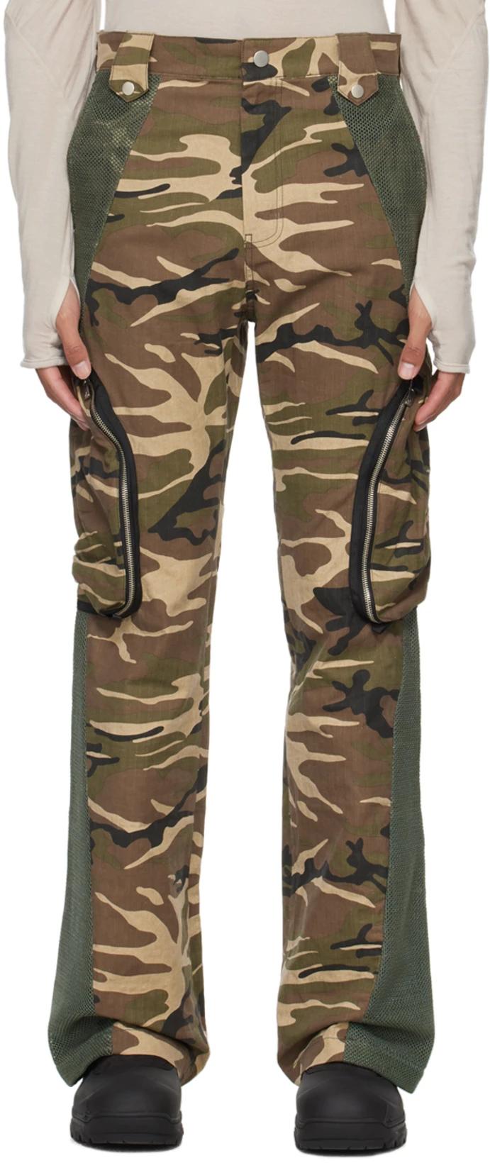 SSENSE Exclusive Green Camouflage Cargo Pants by FFFPOSTALSERVICE