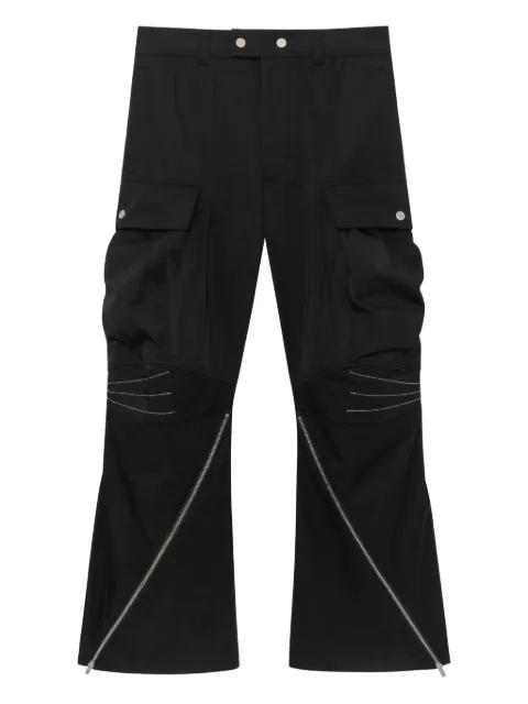 zip-detail cotton cargo pants by FFFPOSTALSERVICE