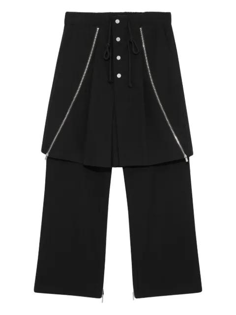 zip-detail trousers by FFFPOSTALSERVICE