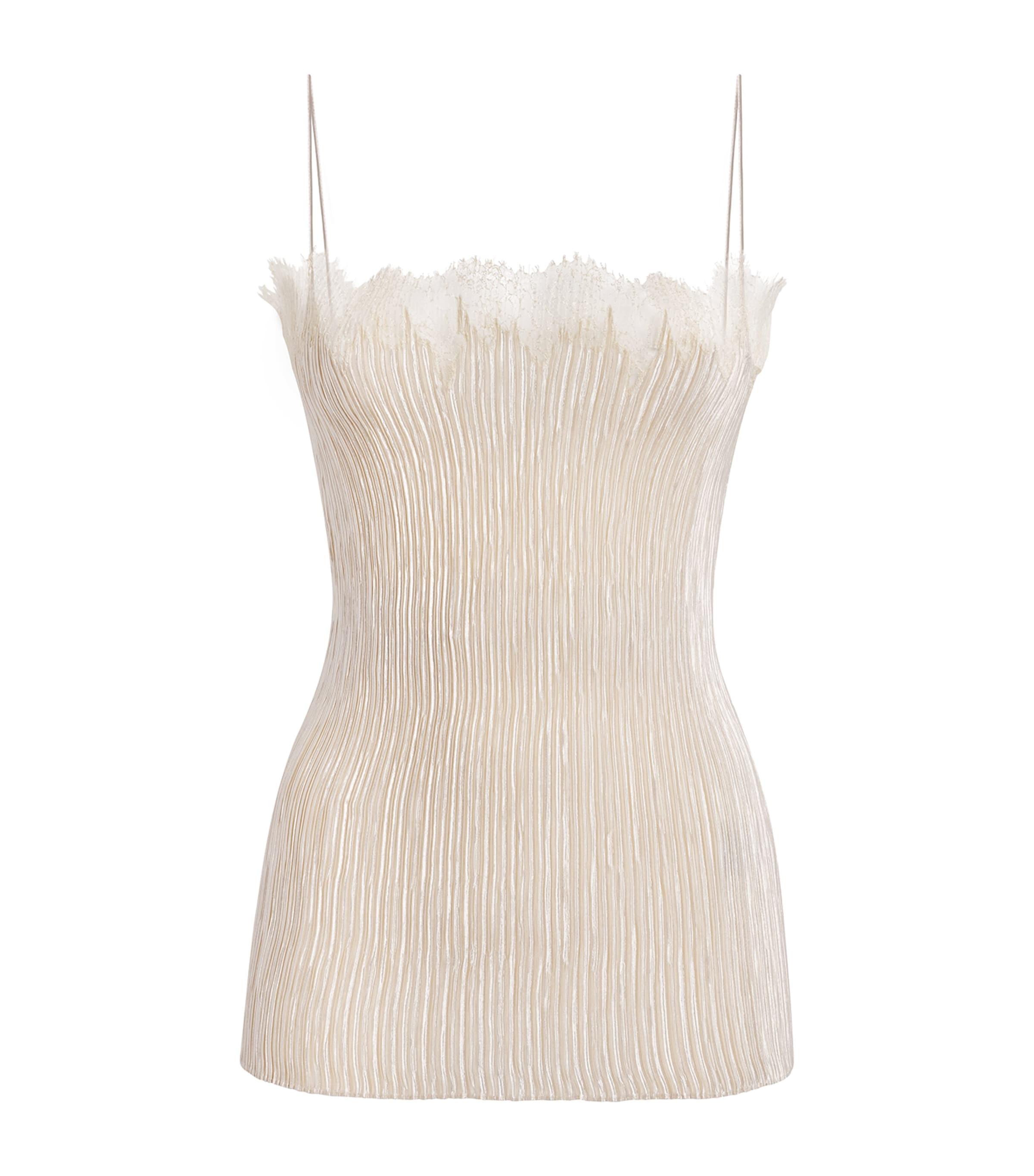 FFORME Plissé Lace-Trim Jimena Top by FFORME