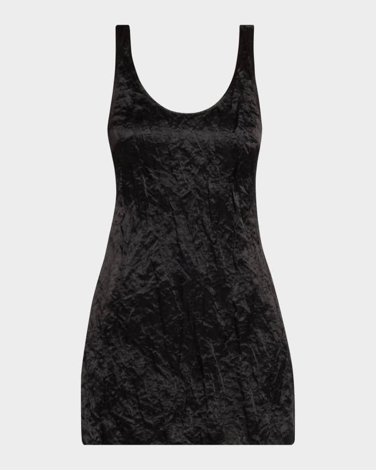 Joey Scoop-Neck Satin Mini Dress by FFORME