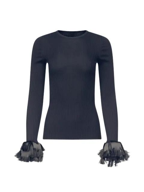 Nova fringe-trimmed sweater by FFORME