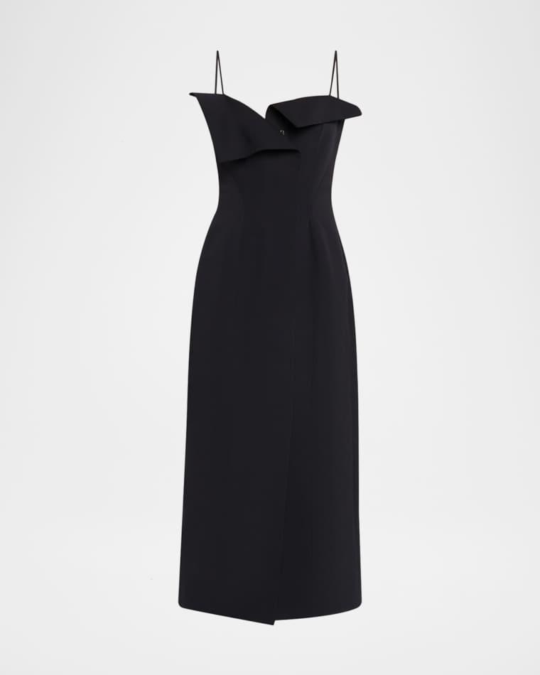 Skylar Tailored Cotton and Silk Midi Dress by FFORME