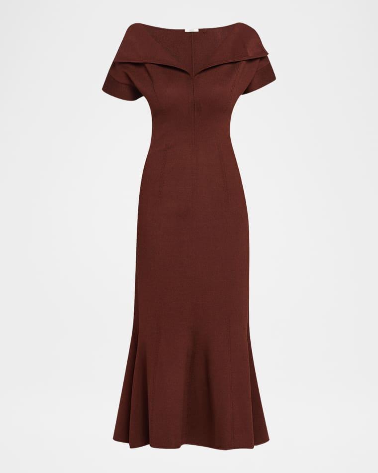 Zaria Sculpted Knit Maxi Dress by FFORME