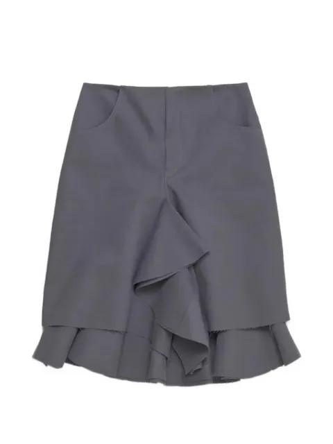 Evi ruffled frayed skirt by FIDAN NOVRUZOVA