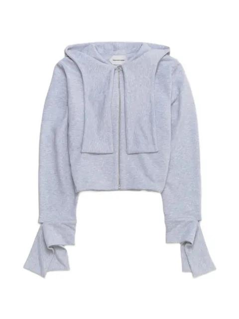 Jet knotted-cuff hoodie by FIDAN NOVRUZOVA