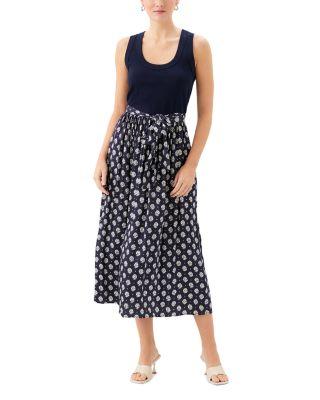 Contrast Belted Midi Dress by FIFTEEN TWENTY