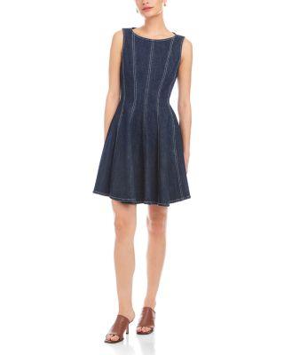 Darla Contrast Stitch Denim Dress by FIFTEEN TWENTY
