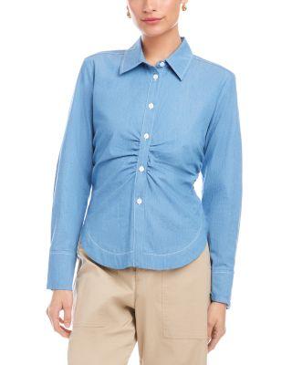 Norlyn Long Sleeve Side Shirred Shirt by FIFTEEN TWENTY