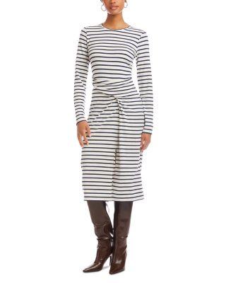 Sadie Side Drape Midi Dress by FIFTEEN TWENTY