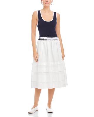 Thea Contrast Midi Dress by FIFTEEN TWENTY