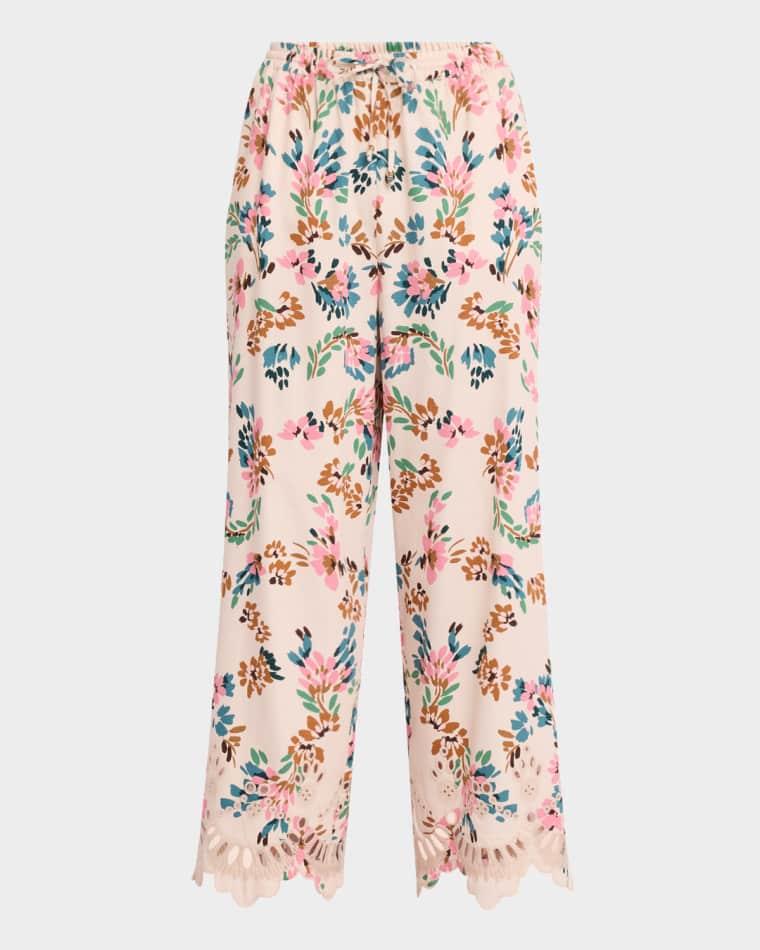 Lizzy Straight-Leg Crop Pull-On Pants by FIGUE
