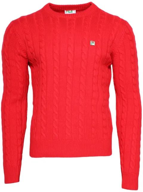 cable knit crew neck jumper by FILA