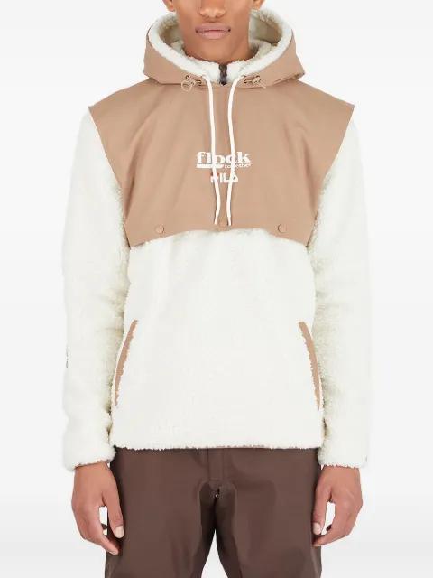 fleece-paneled hoodie by FILA
