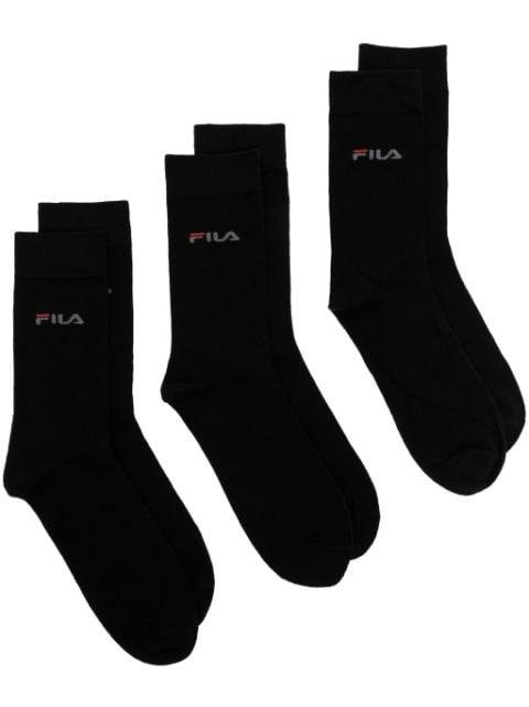 intarsia-knit logo sock pack (pack of three) by FILA