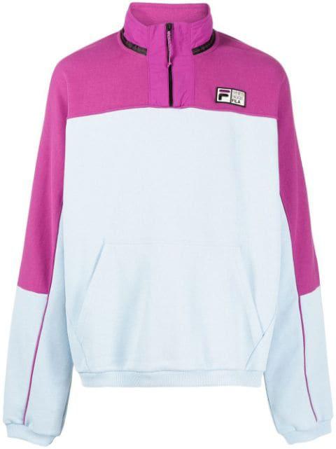 logo-patch half-zip sweater by FILA