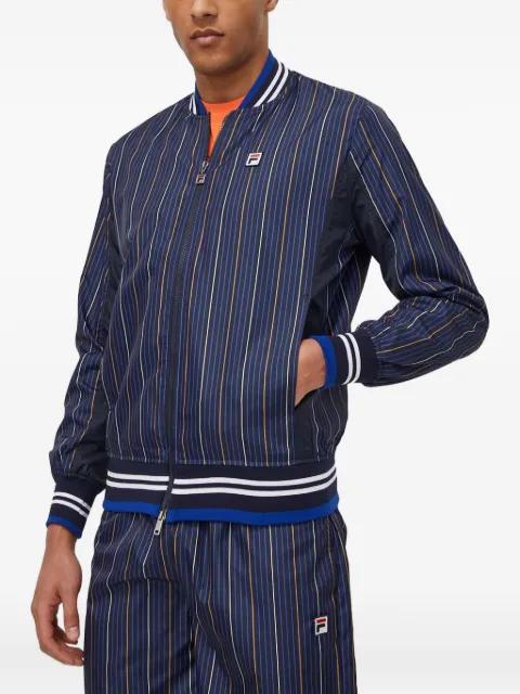striped logo jacket by FILA