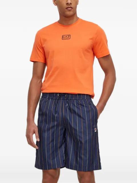 striped logo shorts by FILA