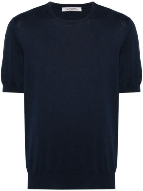 fine-knit short-sleeved jumper by FILERIA
