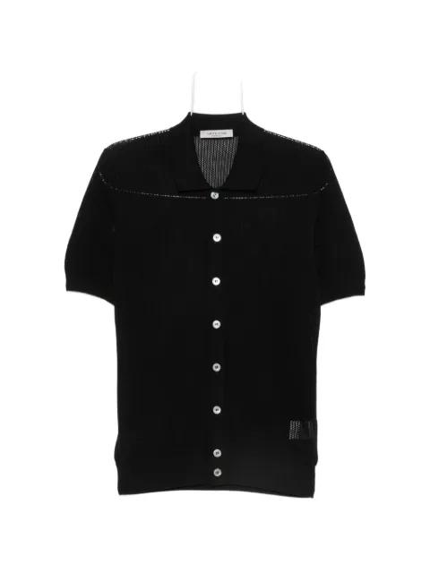 perforated-knit short-sleeve shirt by FILERIA