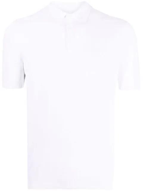 ribbed-trim cotton polo shirt by FILERIA