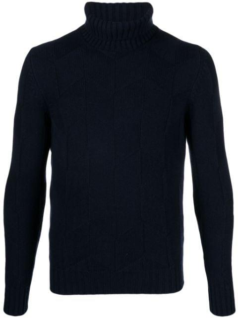 roll neck virgin wool-blend jumper by FILERIA