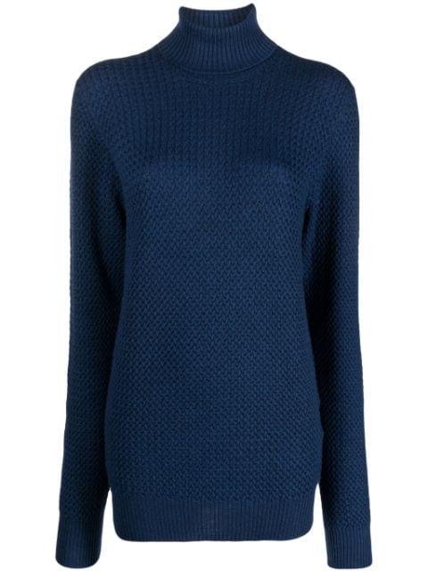 roll neck virgin wool jumper by FILERIA