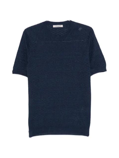 short-sleeve textured T-shirt by FILERIA