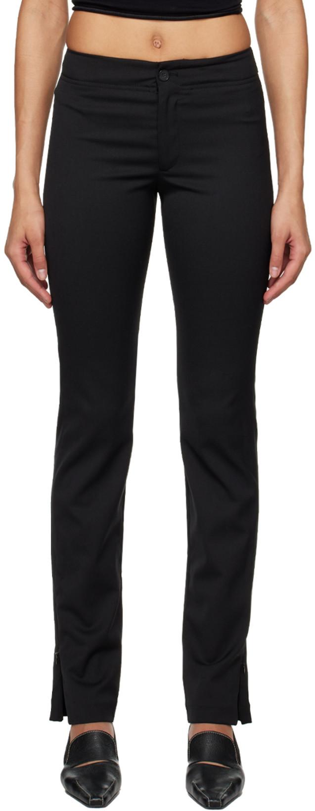 Black Slim Zip Trousers by FILIPPA K