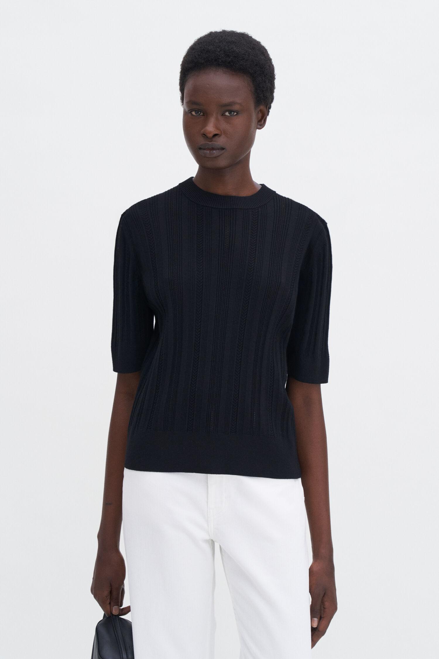 Braid Knit T-Shirt by FILIPPA K