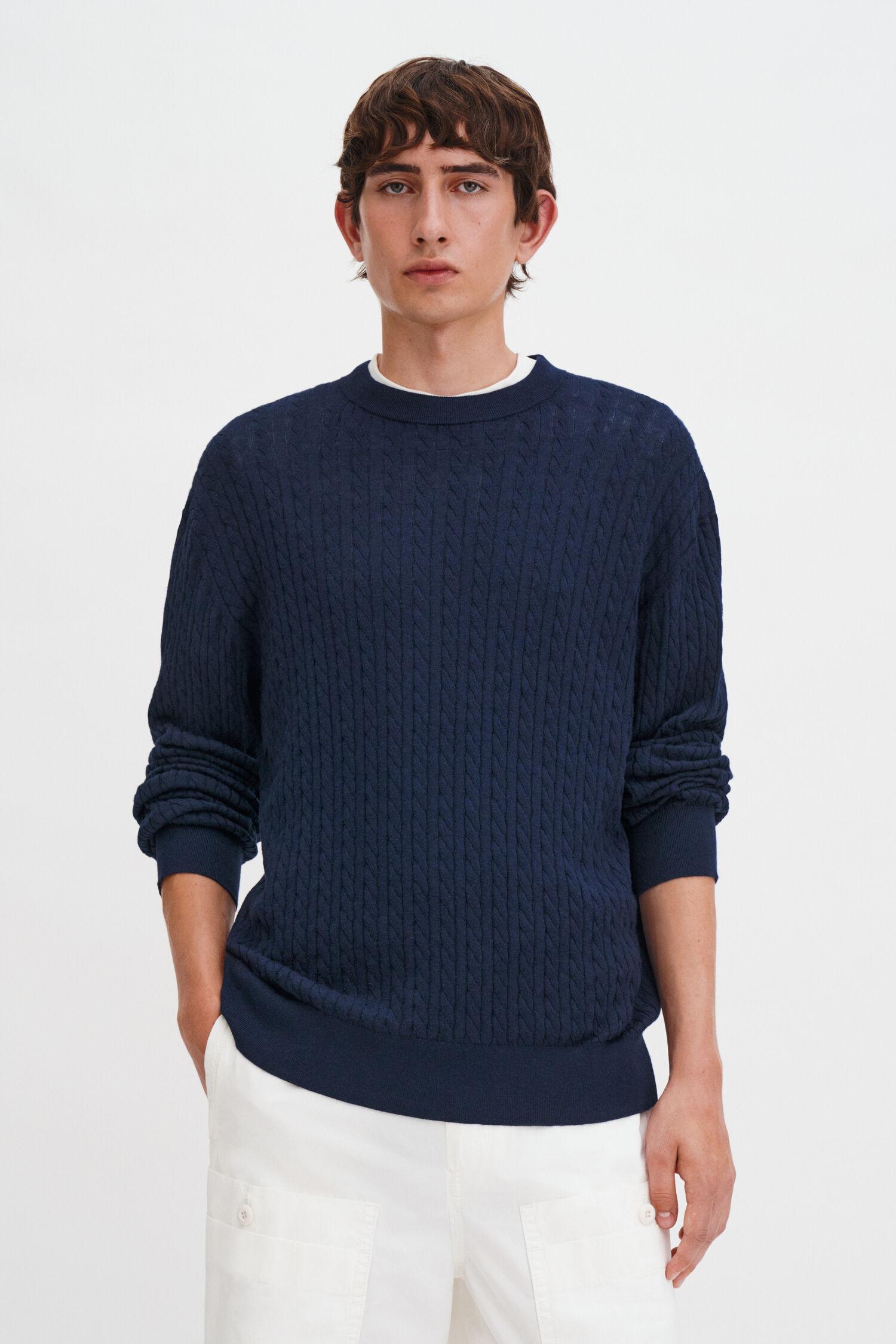 Braided Cotton Silk Sweater by FILIPPA K