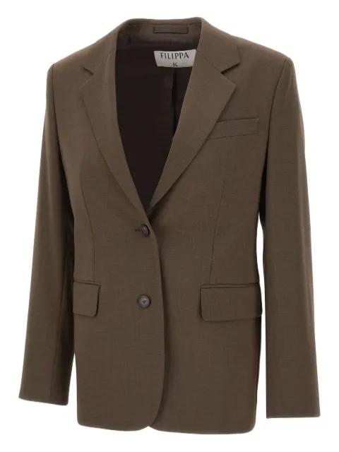 Delilah padded-shoulder two-button blazer by FILIPPA K