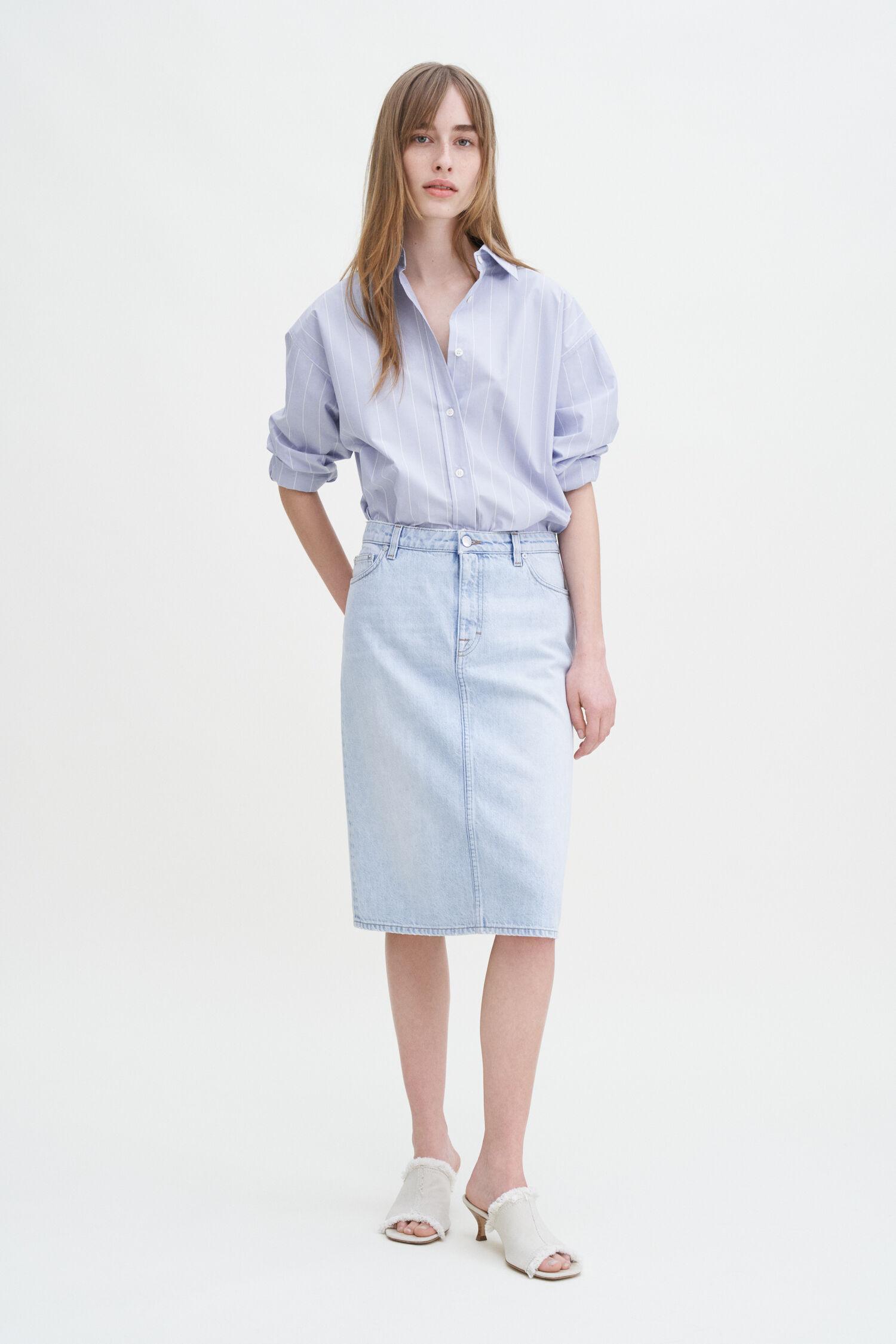 Denim Midi Skirt by FILIPPA K
