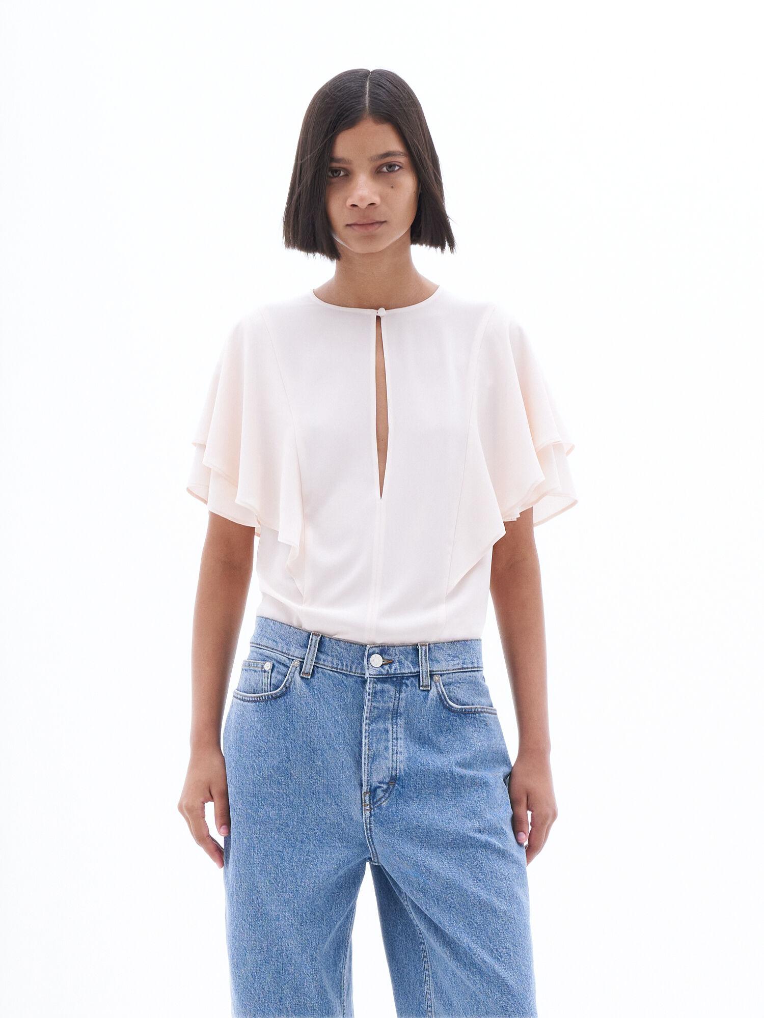 Frill Sleeve Top by FILIPPA K