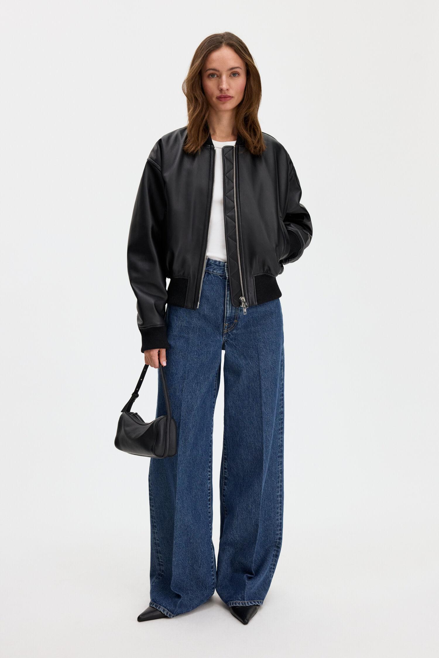 Leather Zip Jacket by FILIPPA K