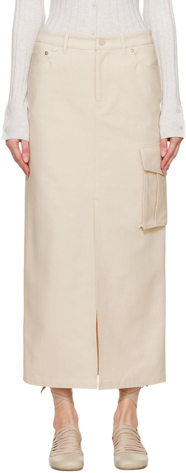Off-White Cargo Maxi Skirt by FILIPPA K