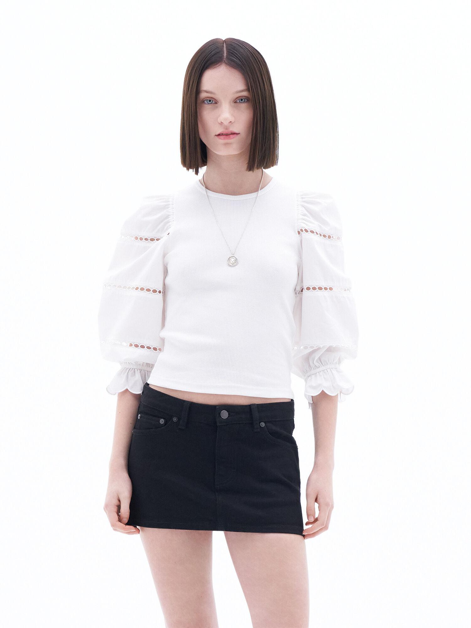 Puff Sleeve Rib Top by FILIPPA K