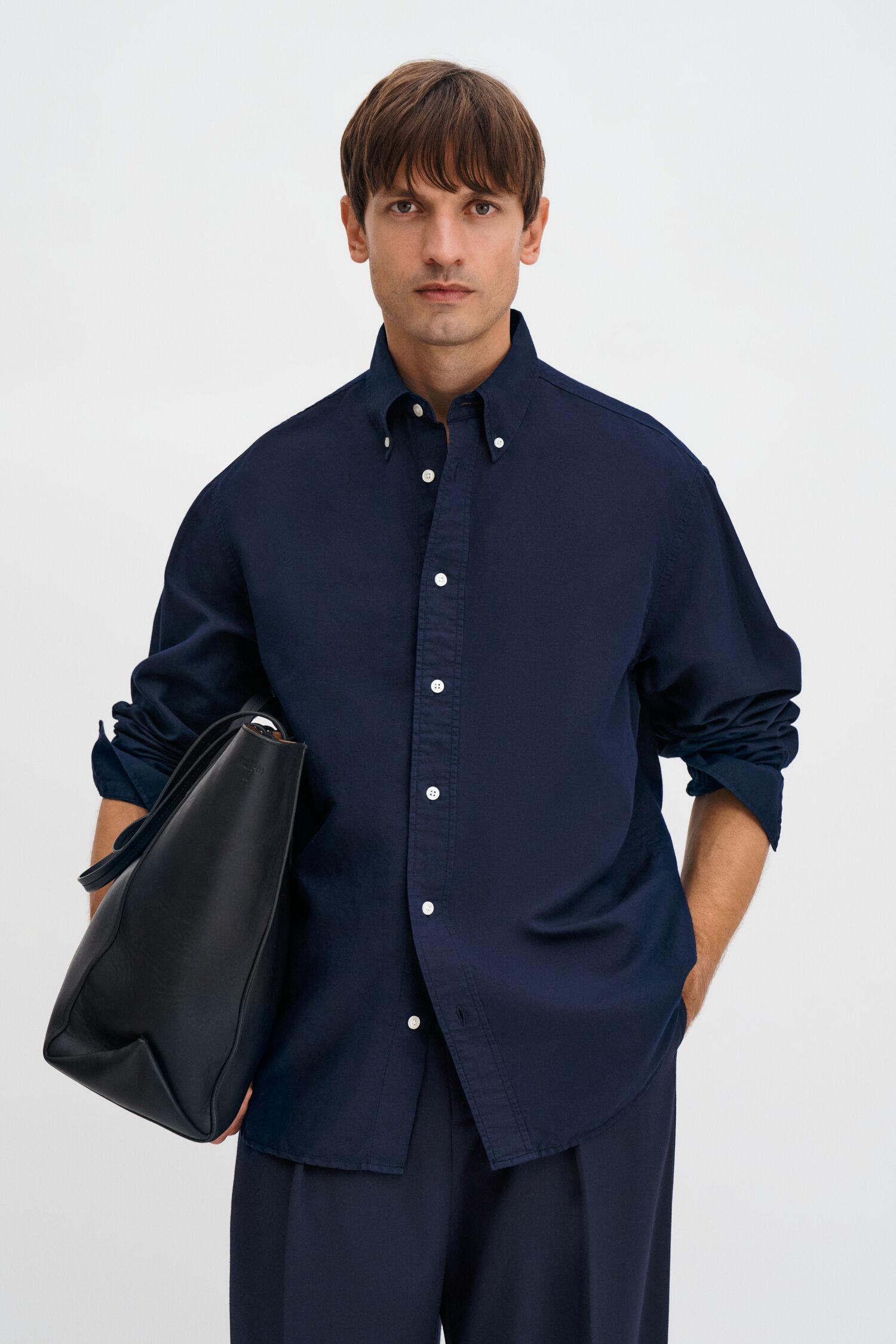 Relaxed Cotton Linen Shirt by FILIPPA K