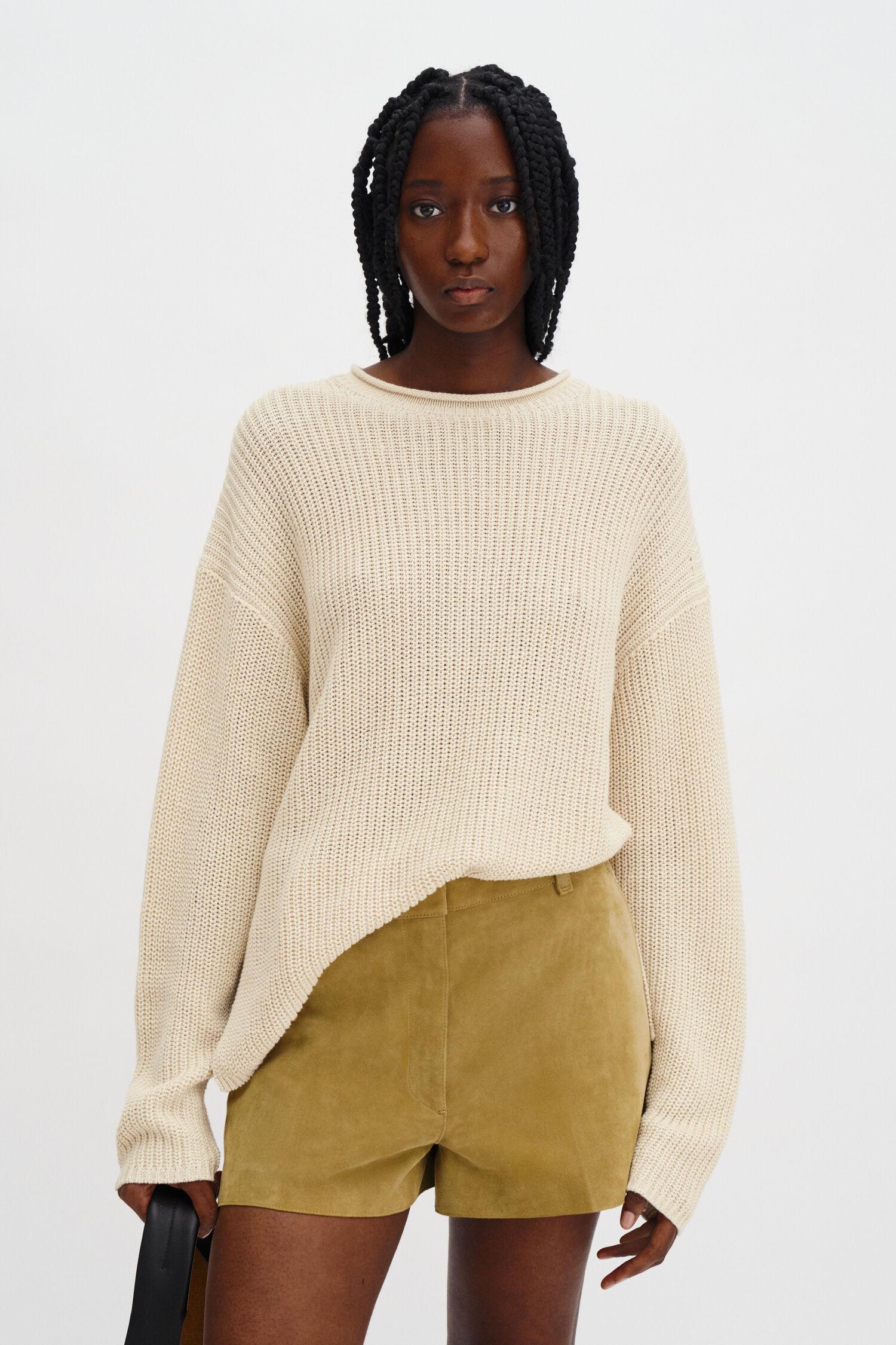 Ribbed Cotton Linen Sweater by FILIPPA K