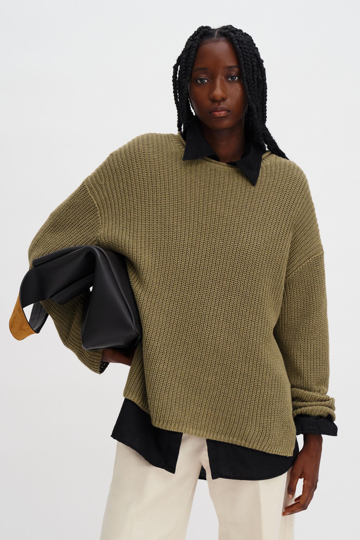 Ribbed Cotton Linen Sweater by FILIPPA K