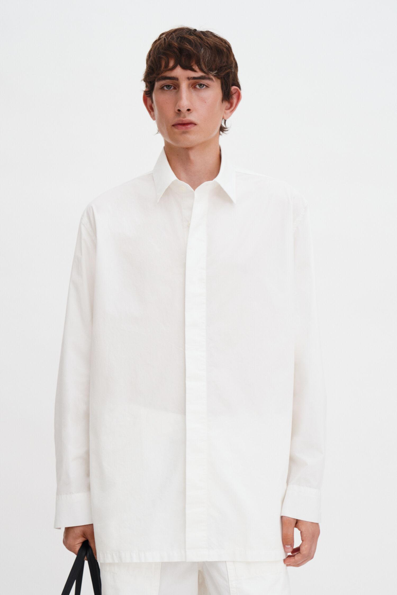 Rolled Sleeve Cotton Shirt by FILIPPA K