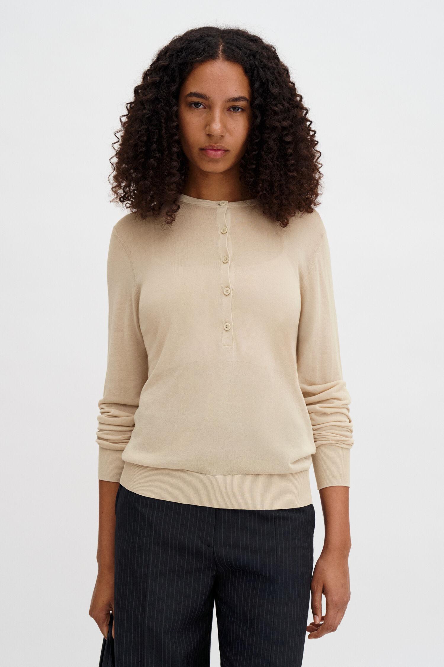 Sheer Knit Henley by FILIPPA K