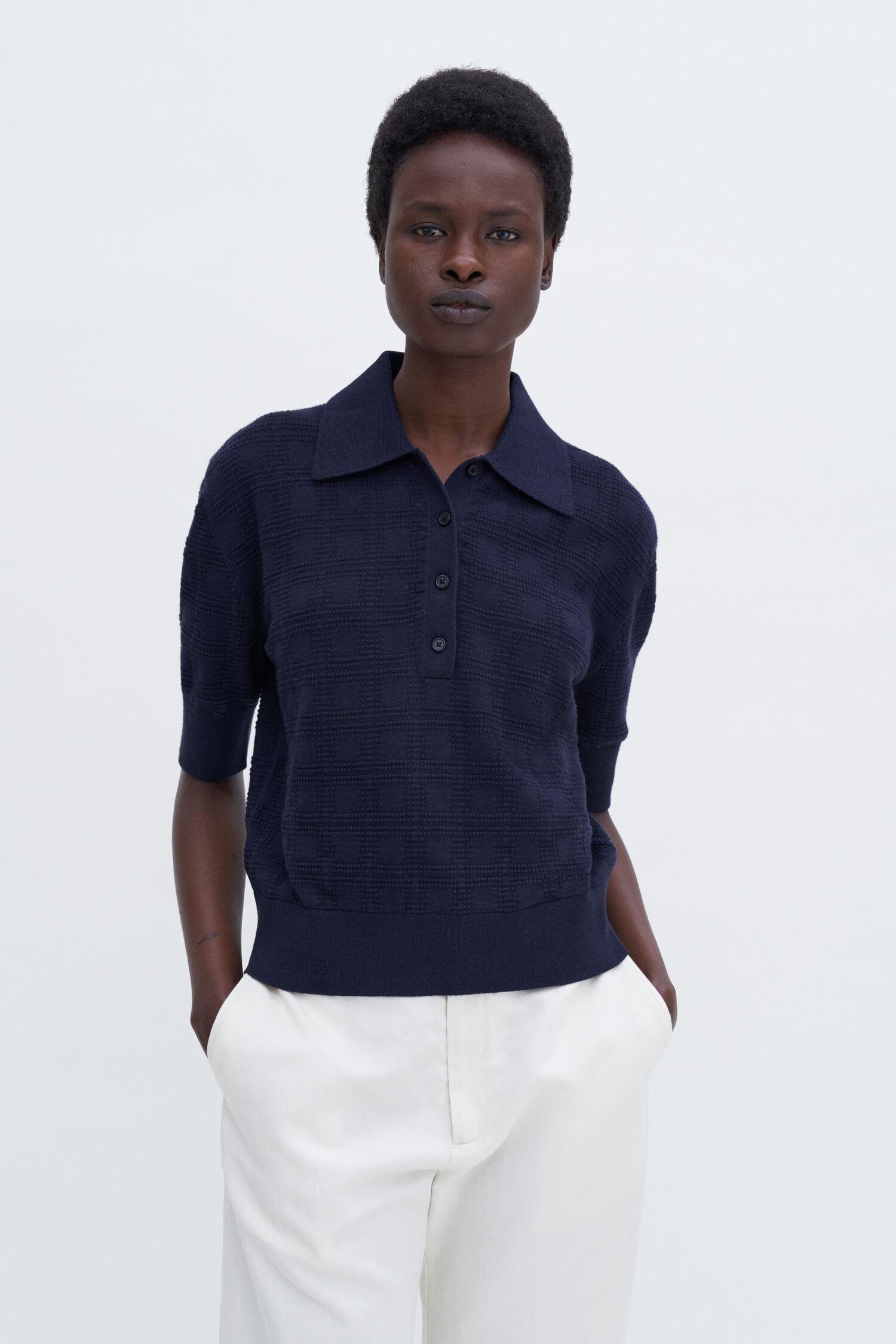 Square Knit Polo by FILIPPA K
