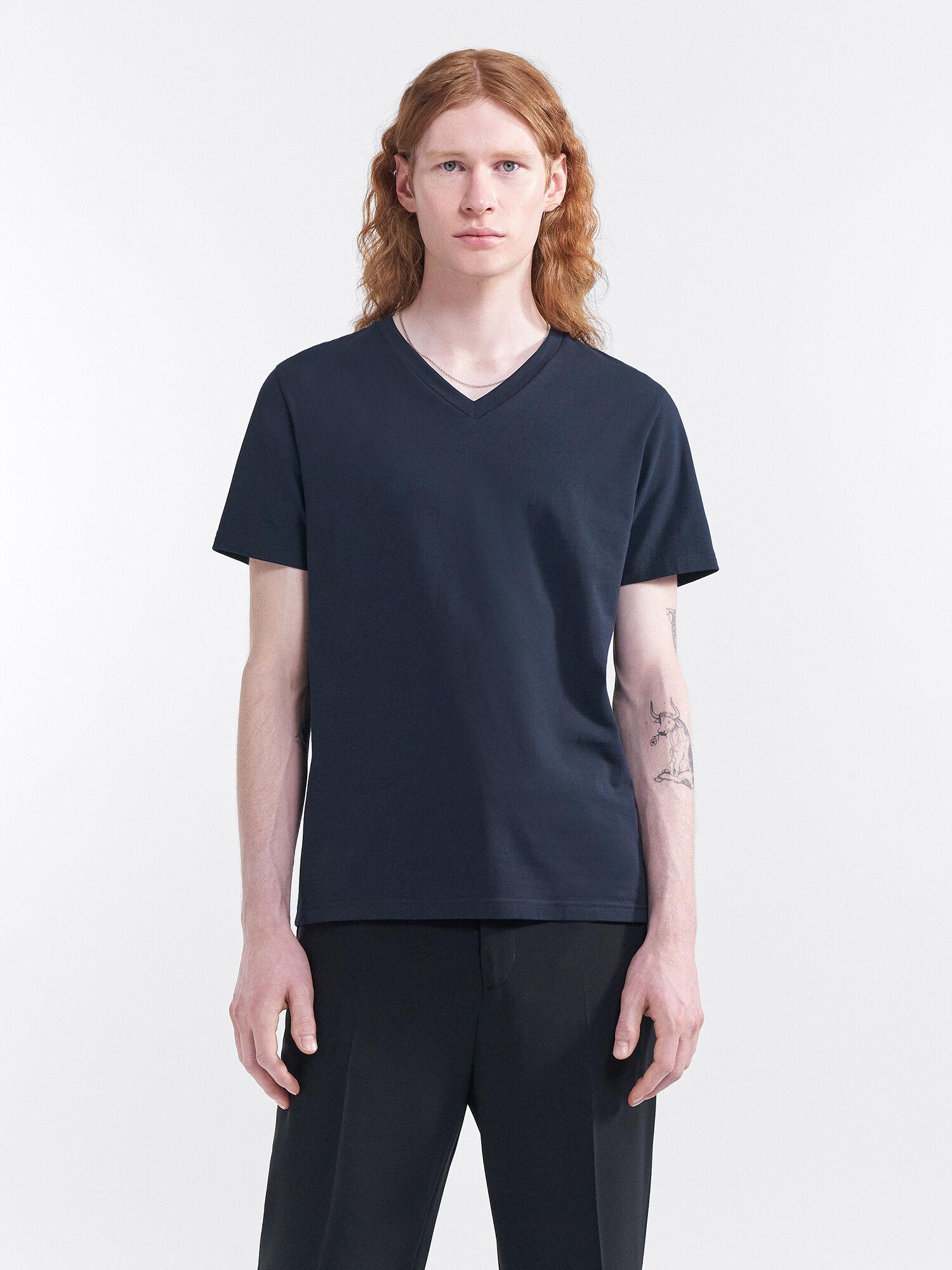 Stretch V-Neck Tee by FILIPPA K