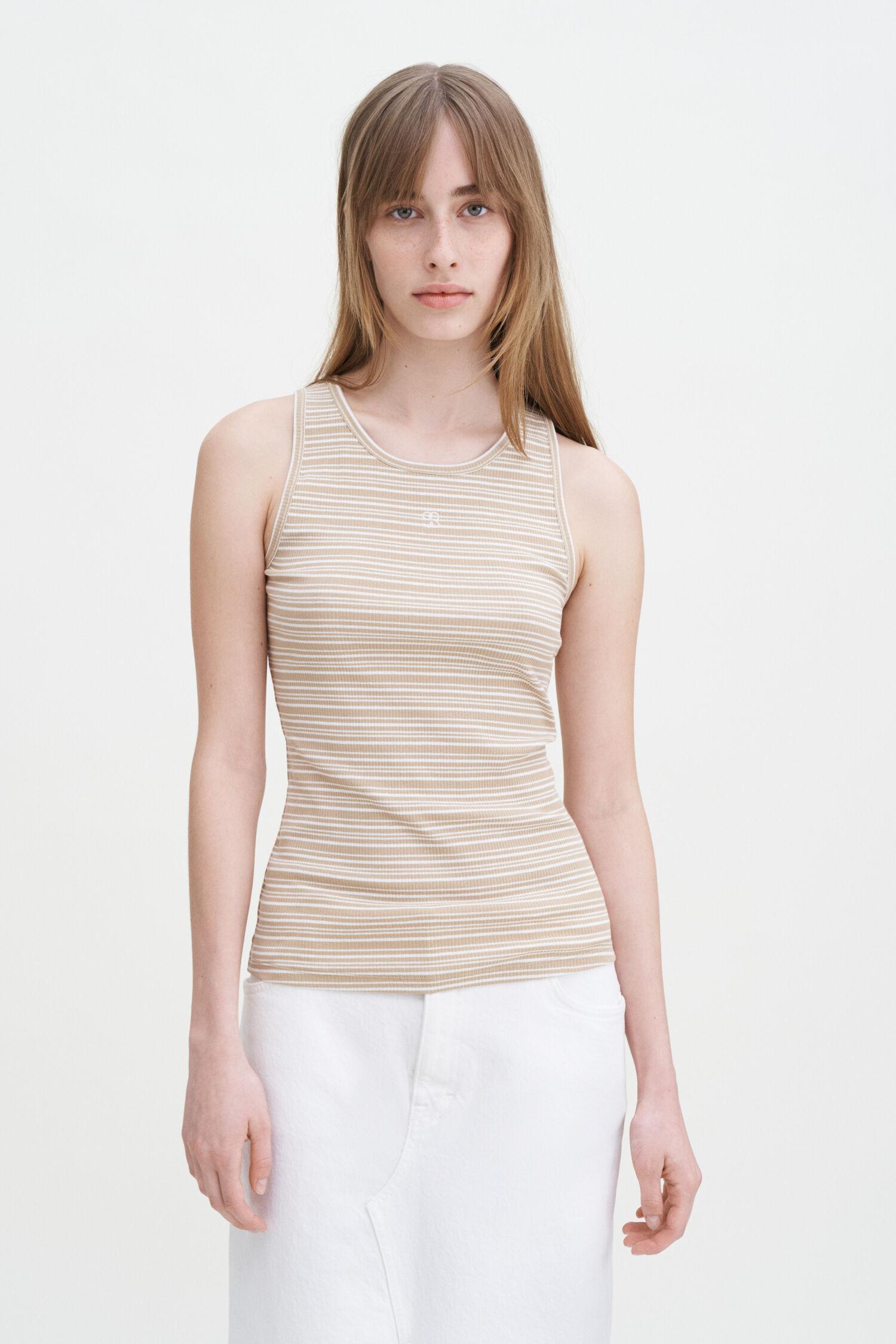 Striped Fine Rib Tank by FILIPPA K