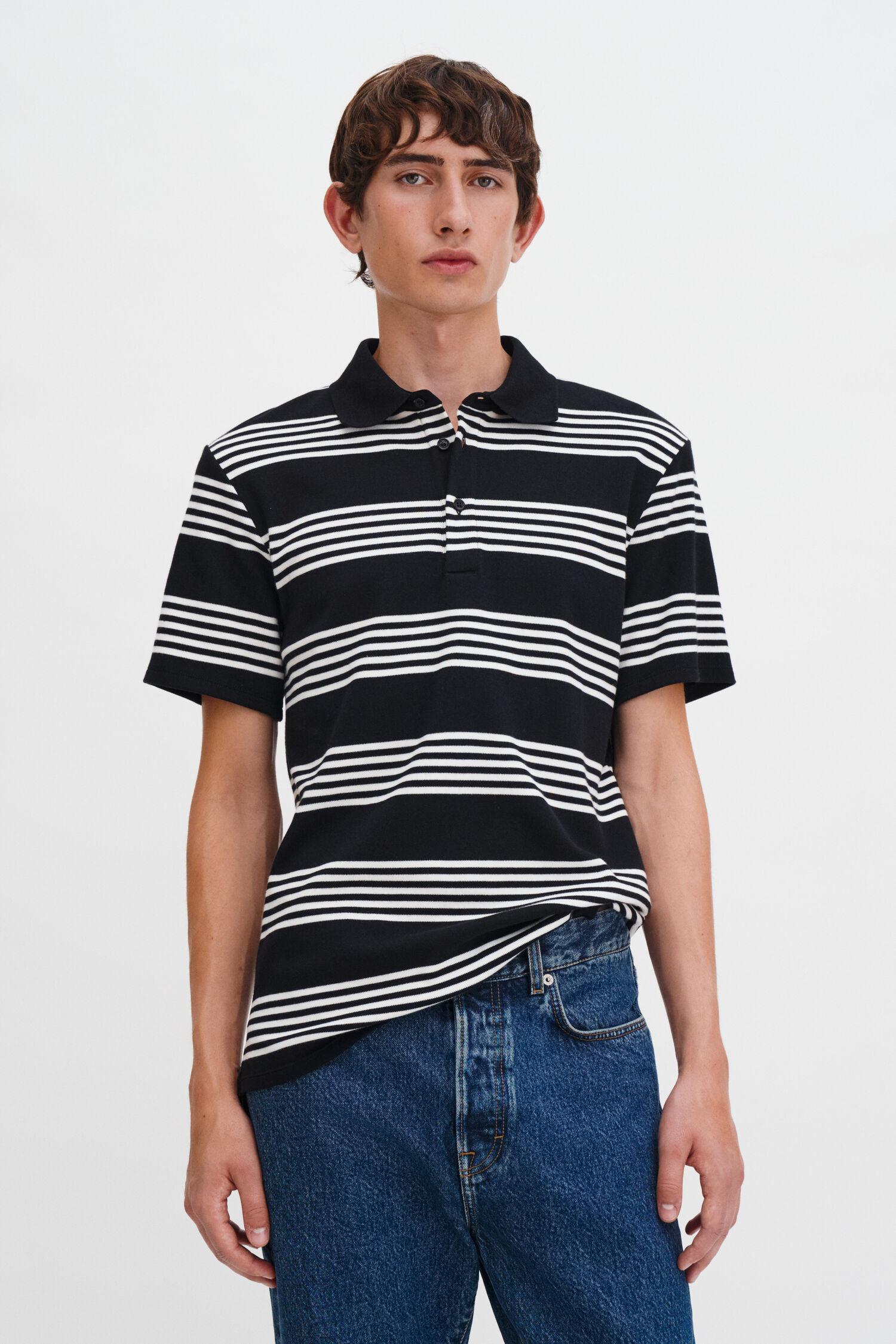 Striped Jersey Polo Shirt by FILIPPA K