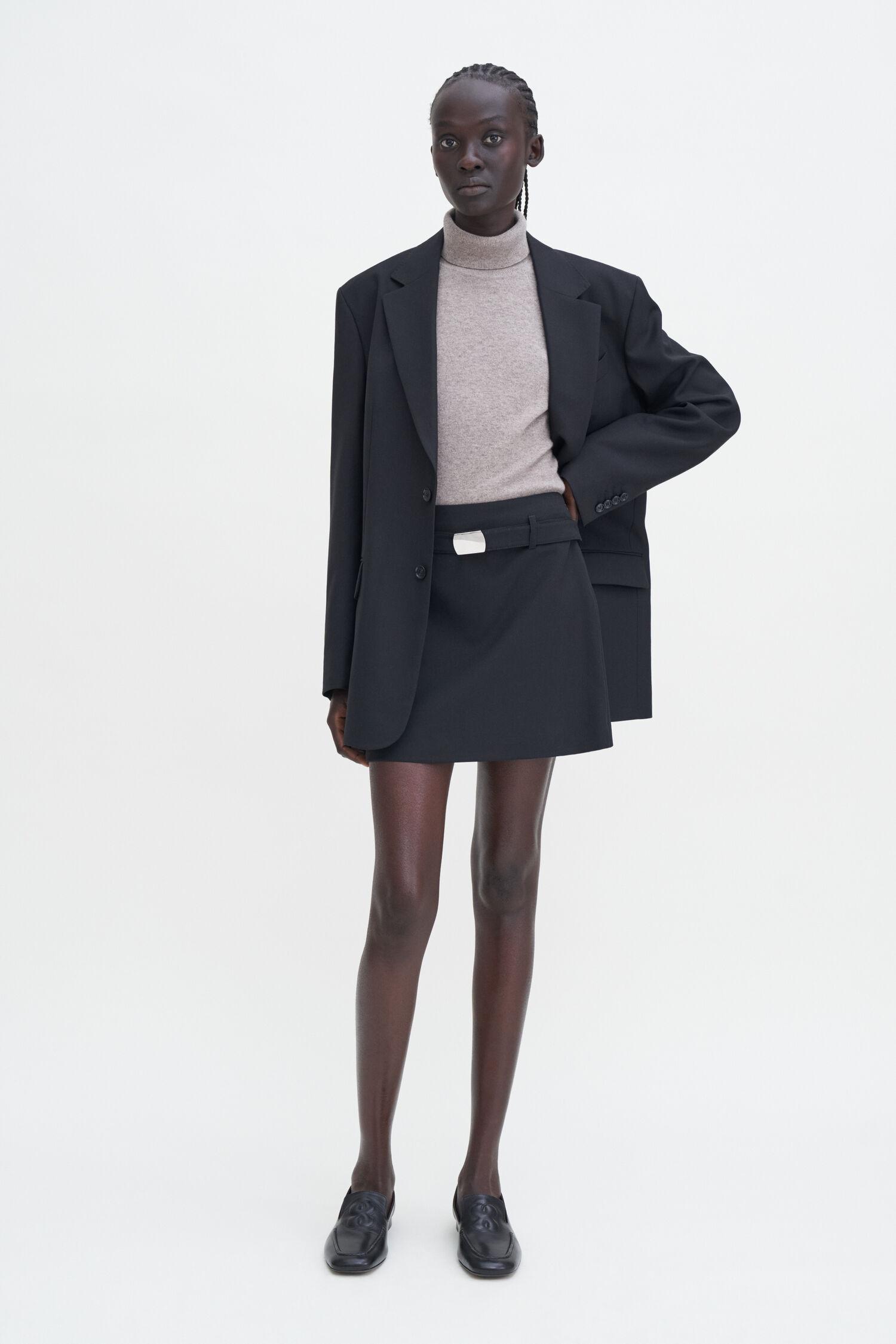 Wool Mini Belt Skirt by FILIPPA K