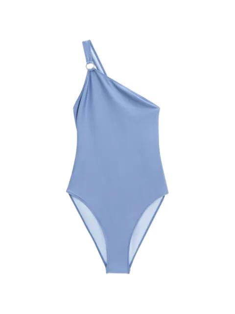 asymmetric-neck ring-detail swimsuit by FILIPPA K