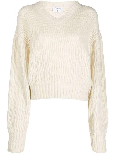 drop-shoulder chunky-knit jumper by FILIPPA K
